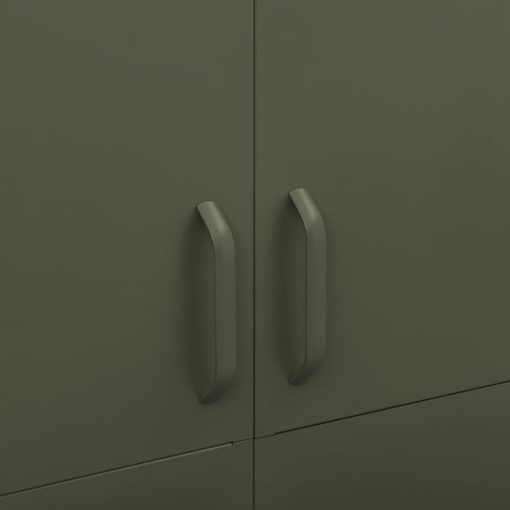 Wardrobe Olive Green 90x50x180 cm Steel-vidaXL-Yes Bebe