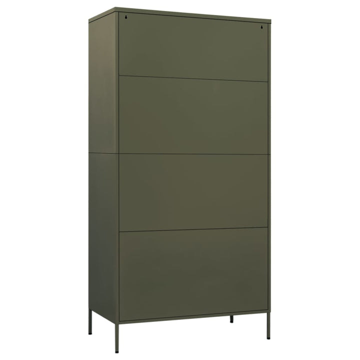 Wardrobe Olive Green 90x50x180 cm Steel-vidaXL-Yes Bebe