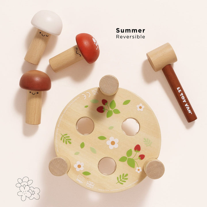 Le Toy Van Woodland Mushroom Hammer Game – Wooden Toys