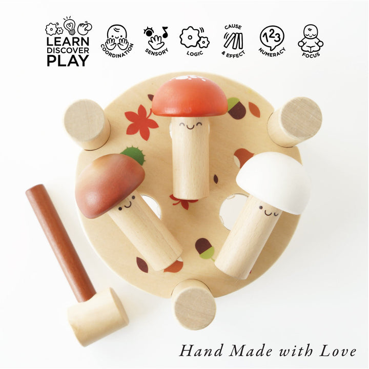 Le Toy Van Woodland Mushroom Hammer Game – Wooden Toys