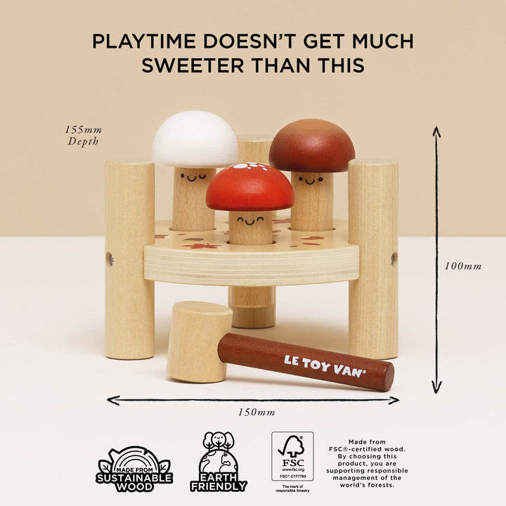 Le Toy Van Woodland Mushroom Hammer Game – Wooden Toys